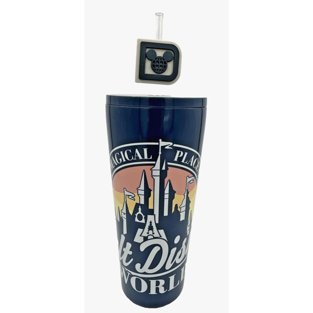 Walt Disney World Stainless Steel Tumbler w Straw The Most Magical Place On Eart